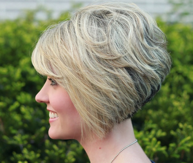 Messy Layered Stacked Bob Hairstyles