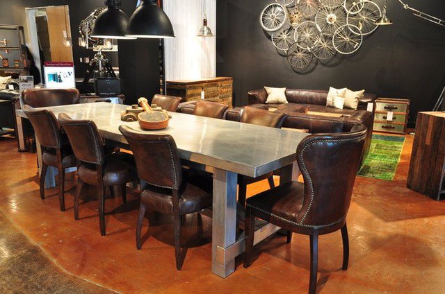 Modern Dining Room-Leather Chairs