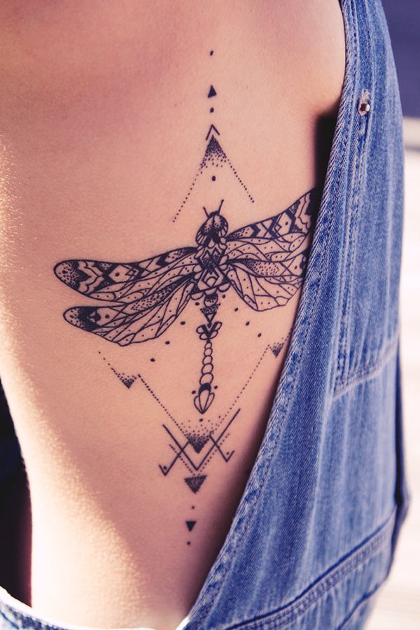 Modernist Dragonfly Tattoo