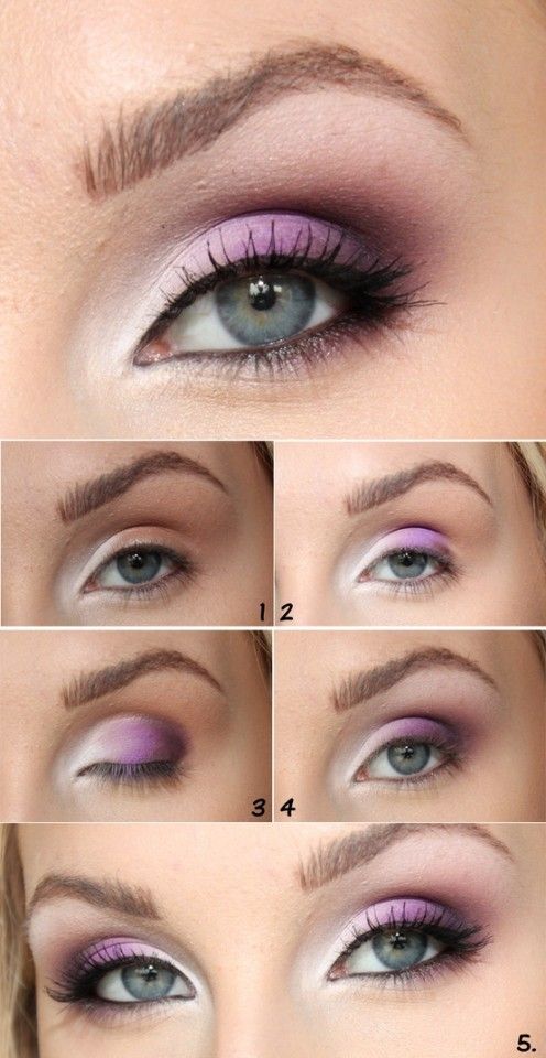 Ombre Purple Eye Makeup