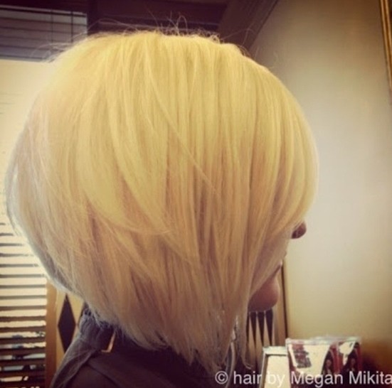 Short Blonde Stacked Bob Hairstyles