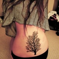 Simple Tree Tattoo on Back