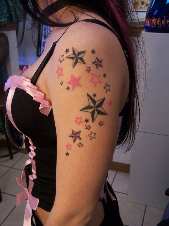 Star Tattoo on Arms via