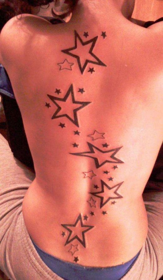 Star Tattoos on Back