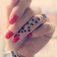 Star Tattoos on Finger