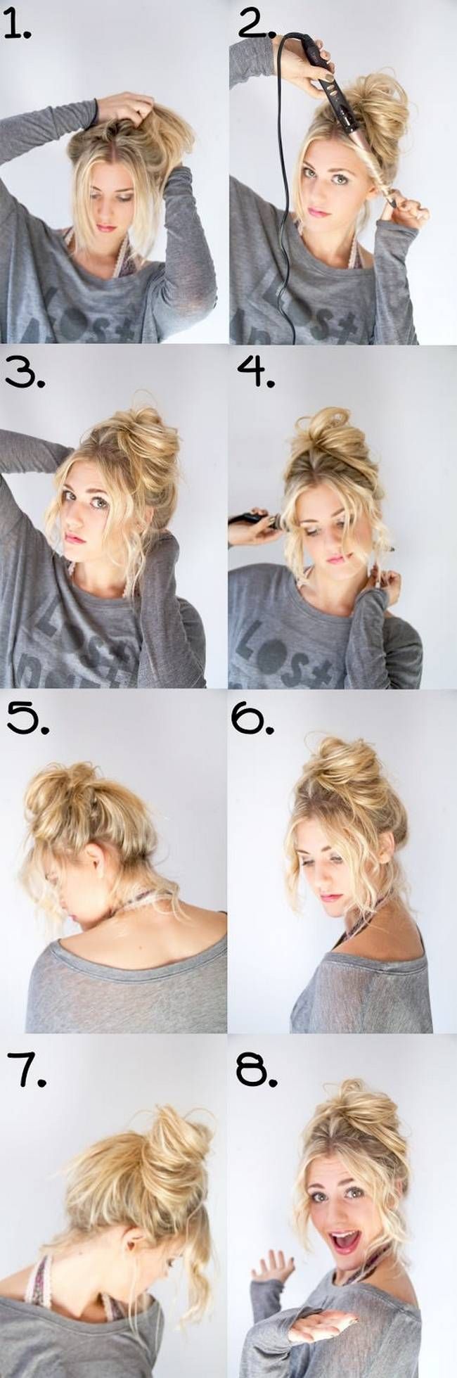 Top Bun with Side Part