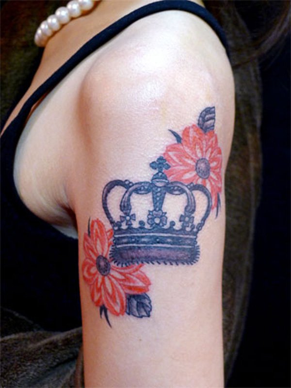 Crown Flower Tattoo
