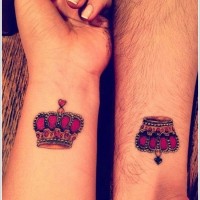 Cute Crown Tattoos for Lovers