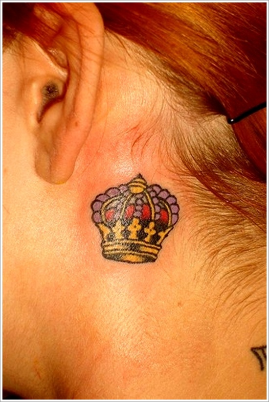 Cute Small Crown Tattoo for Women