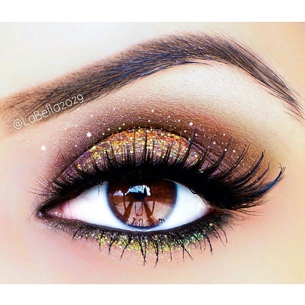Gold and Green Glitter Eyes