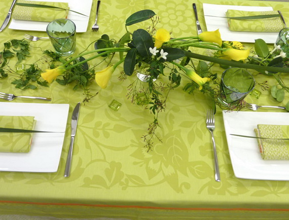 Green Table Decoration
