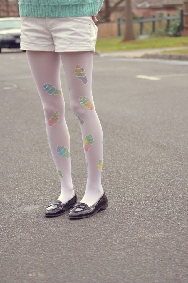Leggings with Ice-cream Patterns