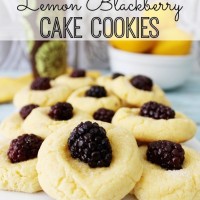 Lemon Blackberry Cake Cookies