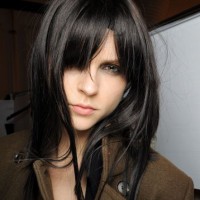 Middle parted bangs