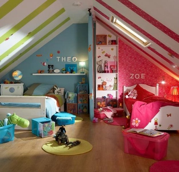 12 Pretty Attic Bedroom Designs for Your Kids - Pretty Designs