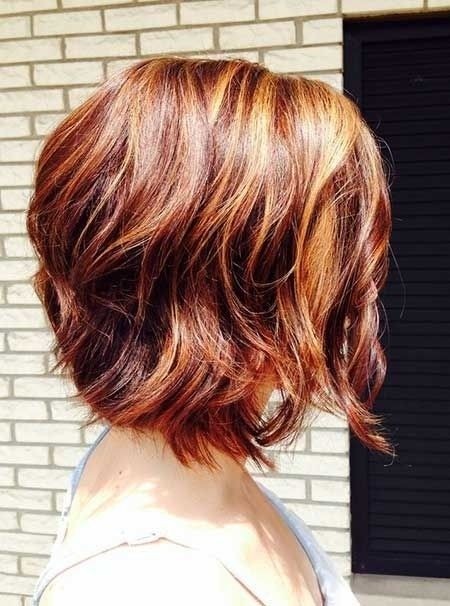 Sexy red wavy bob hairstyle