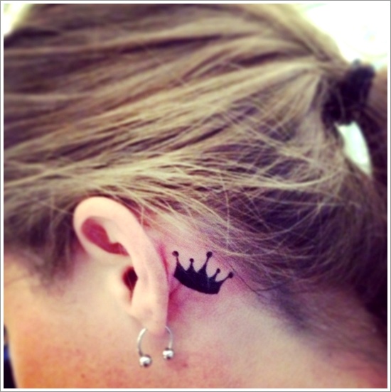 Small Crown Tattoo Design for Girls