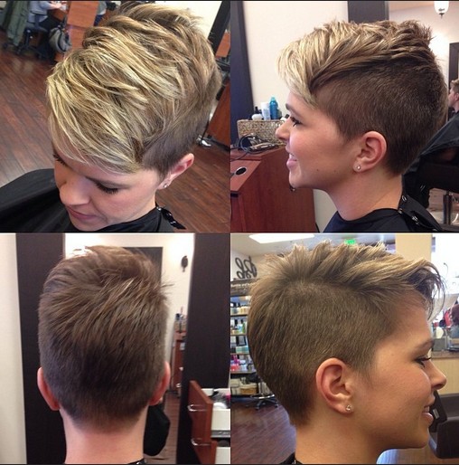 Trendy short haircut for young ladies