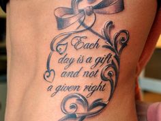 "Each day is a gift and not a given right"