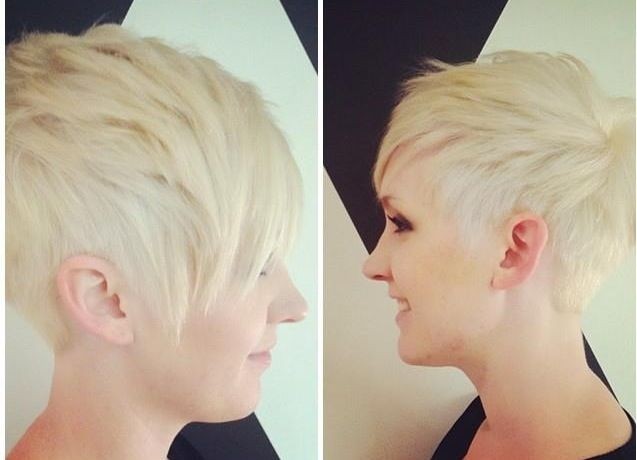 Asymmetric Pixie Cut for Blond Hair