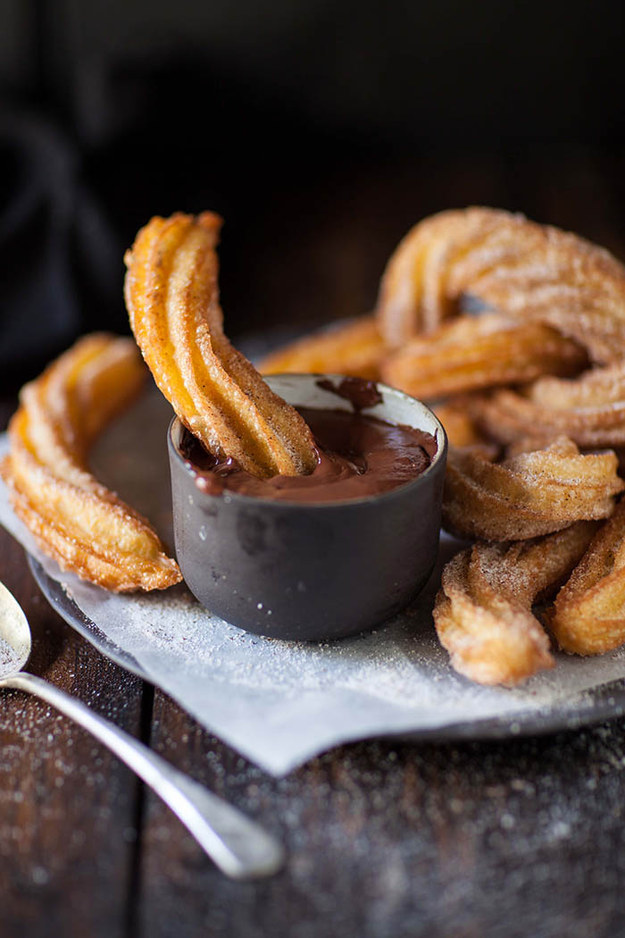 Churros with Chocolate and Espresso