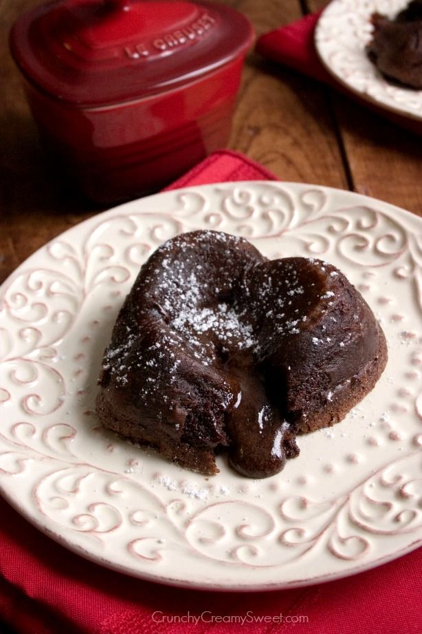 Heart Shape Chocolate Lava Cake