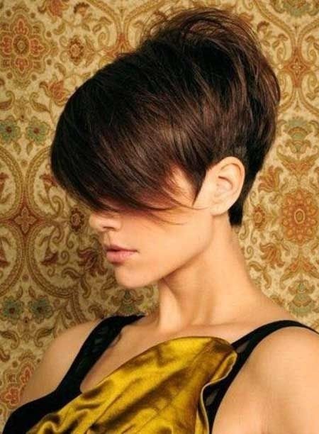 Layered Pixie Haircut for Brunette Hair