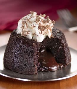 Molten Chocolate Lava Cake with Cream