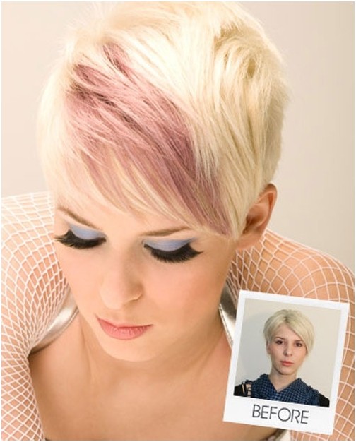 Purple Colored Short Hair for Women