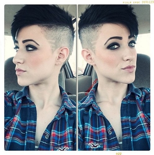 Shaved Pixie Hairstyle for Long Face Shape