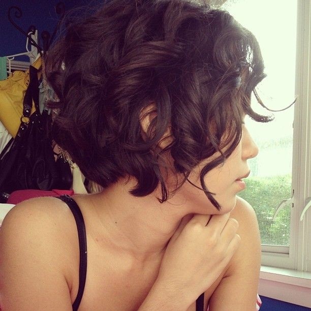 Short Curly Hairstyle for Brown Hair