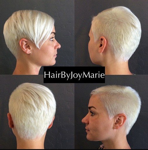 Very Short Hairstyle with Long Bangs