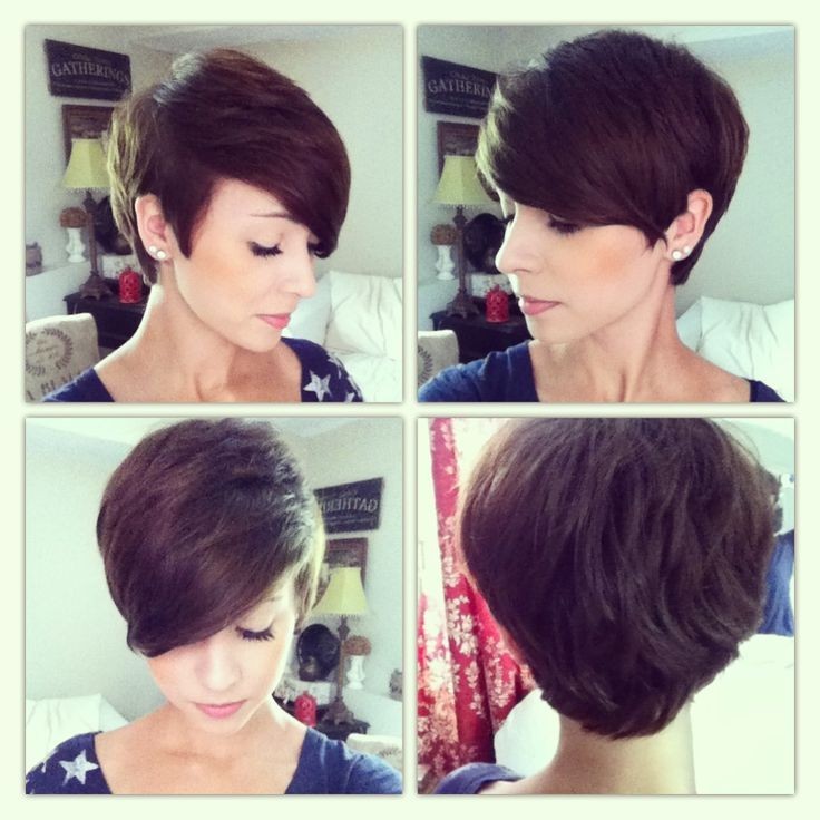 Wavy Pixie Haircut with Side Bangs
