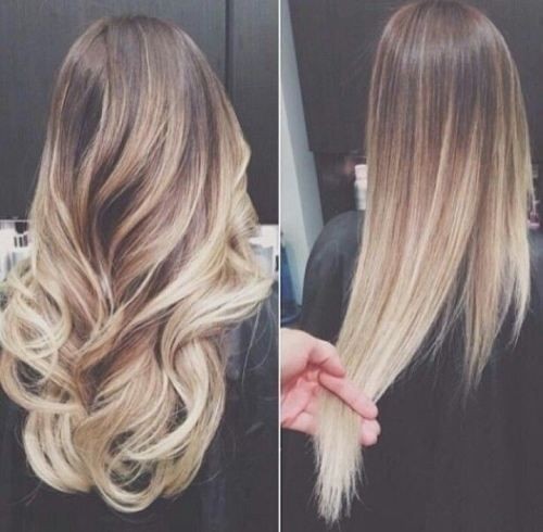 Blonde to Medium Brown Ombre Hair