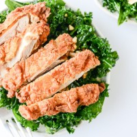 Chili Garlic Shredded Kale Salad with Chicken