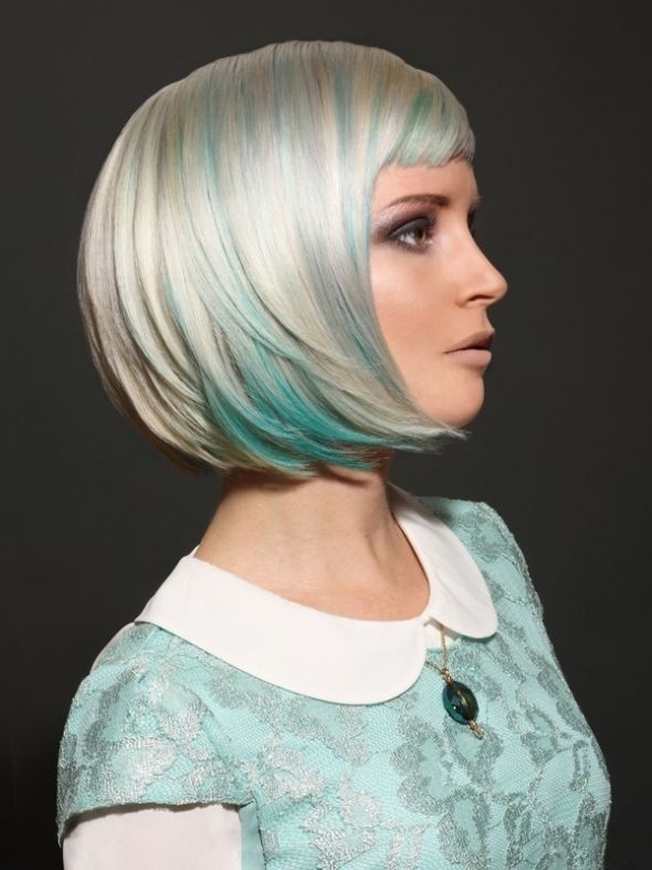 Colored Bob Hairstyle for Short Hair