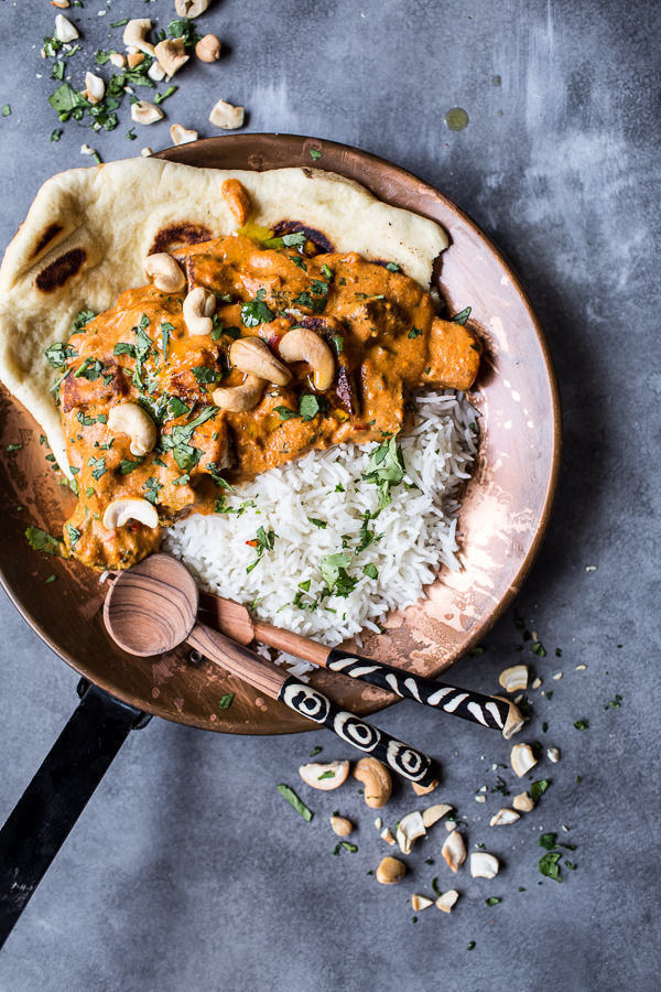 Creamy Cashew Indian Butter Paneer with Fried Paneer
