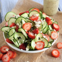 Cucumber Strawberry Poppyseed Salad