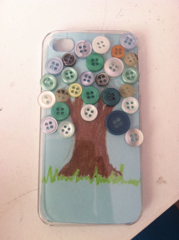 DIY Phone Case with Buttons