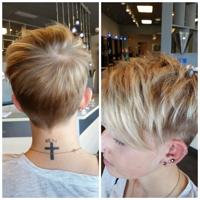 Layered Pixie Haircut with Side Bangs
