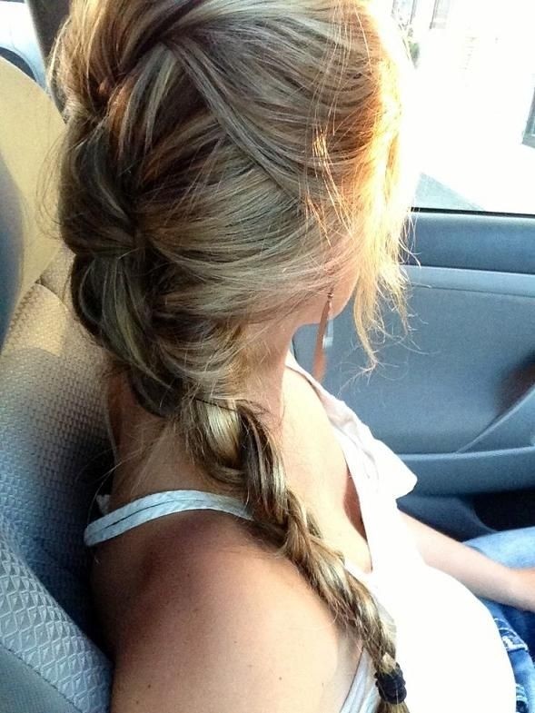 Messy Braided Ponytail for Long Hair