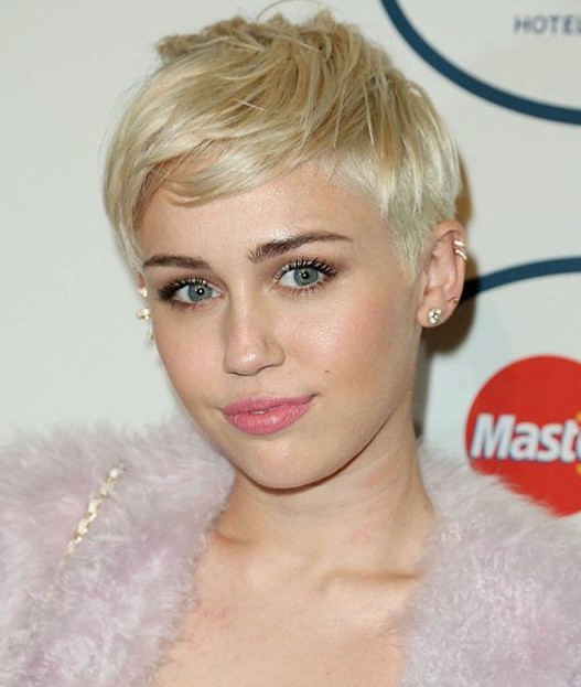 Miley Cyrus Blond Pixie Haircut