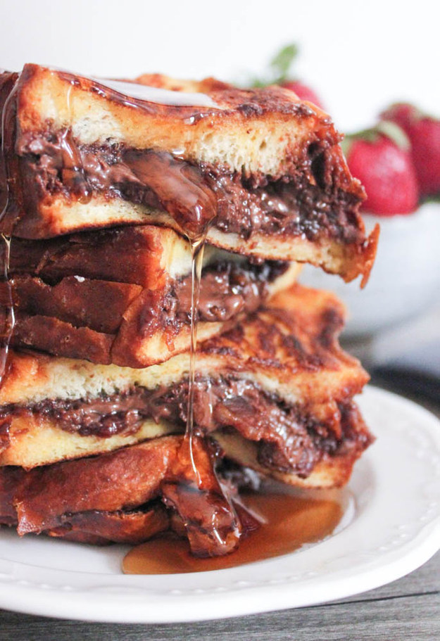 Nutella Bacon Stuffed French Toast