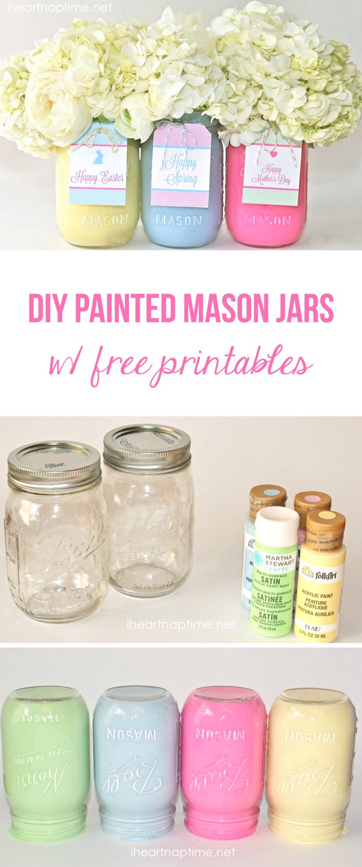 15 Colorful DIY Mason Jars for Spring Pretty Designs