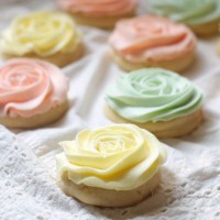 Pastel Rose Cookies