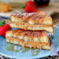 Peanut Butter Stuffed French Toast