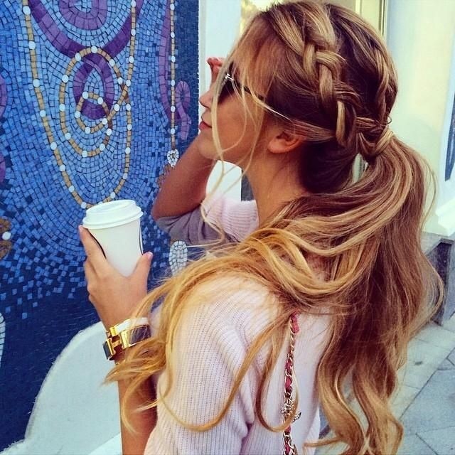 Ponytail with Braided Bangs for Everyday Hairstyles