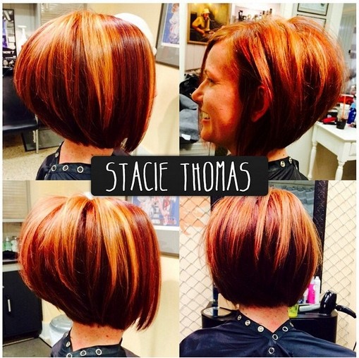 Stacked Bob Haircut for Ombre Hair