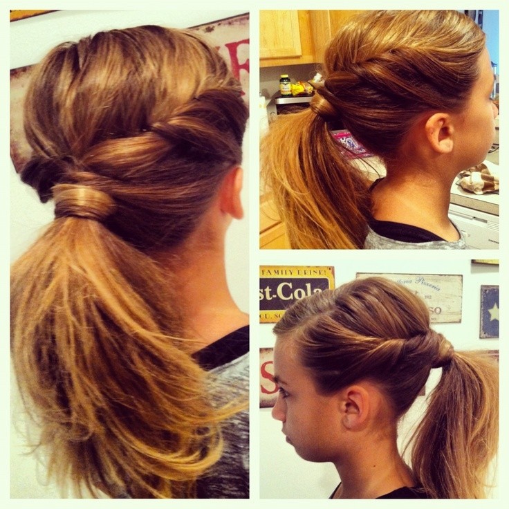 Twisted Ponytail Idea for Girls