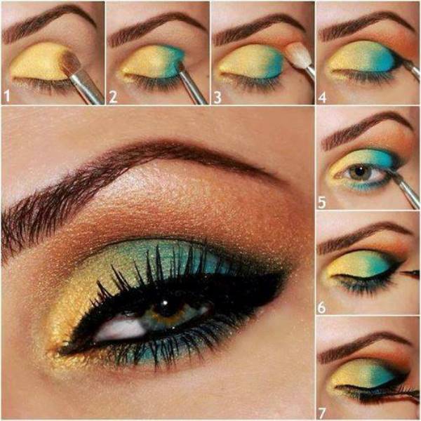 Yellow and Green Eyeshadow